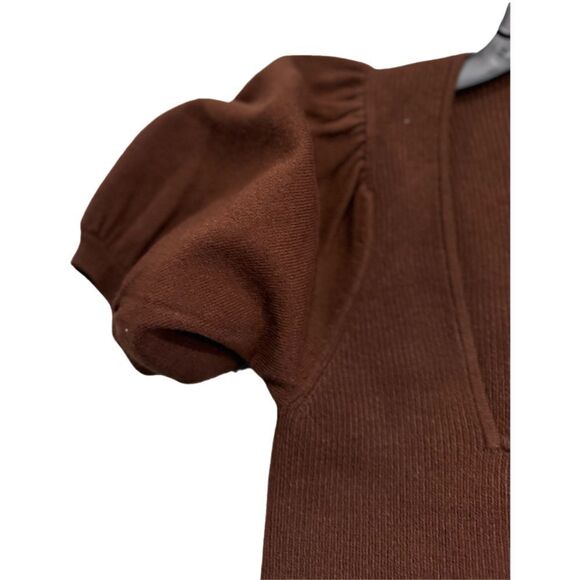 NWT French Connection Baby Soft Puf sleeve Bodycon dress Medium MSRP $187 - Picture 8 of 9